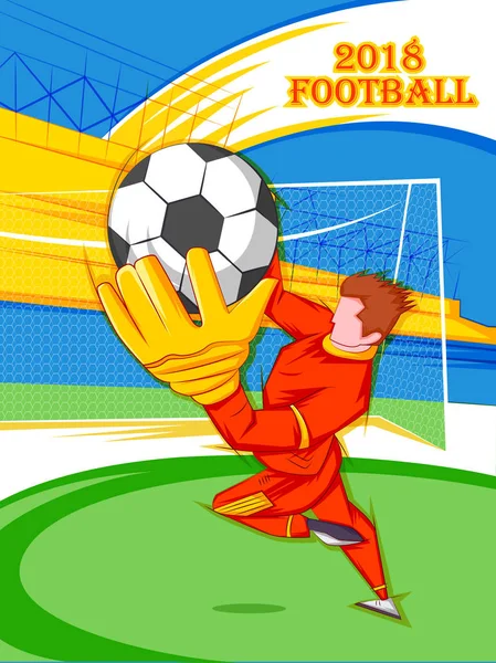 Football player playing Soccer Tournament — Stock Vector