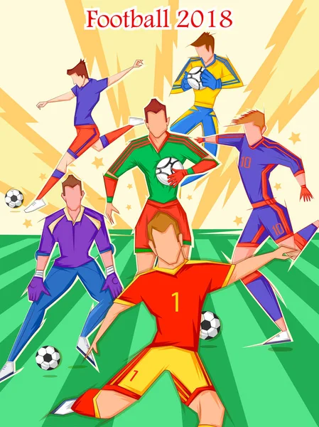 Football player playing Soccer Tournament — Stock Vector