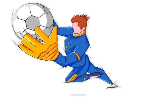 Jogador de futebol jogando torneio de futebol —  Vetores de Stock