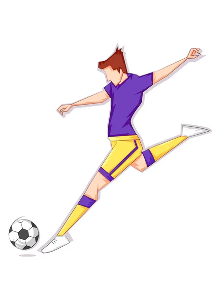 Fußballspieler beim Fußballturnier — Stockvektor