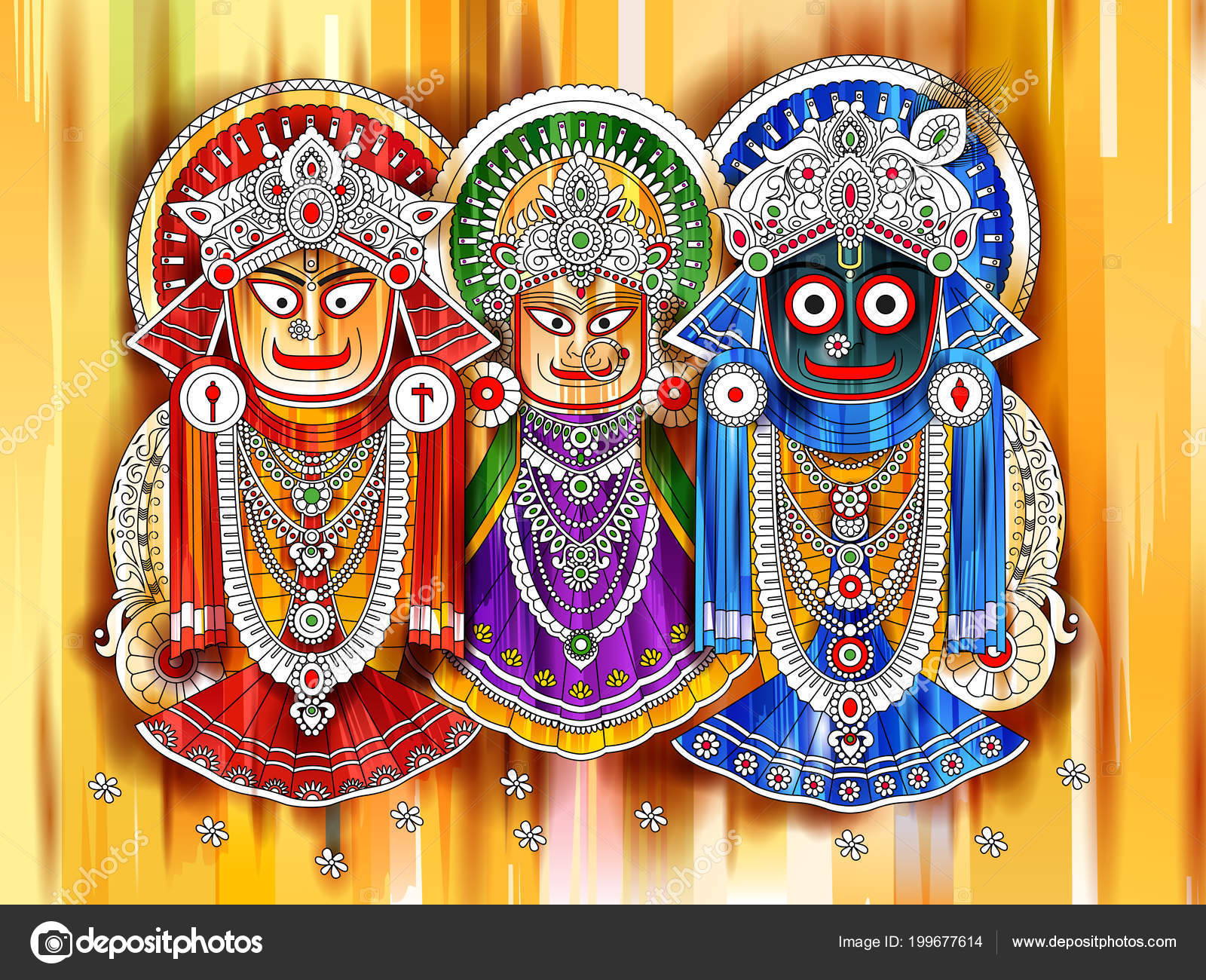 Ratha Yatra of Lord Jagannath, Balabhadra and Subhadra on Chariot