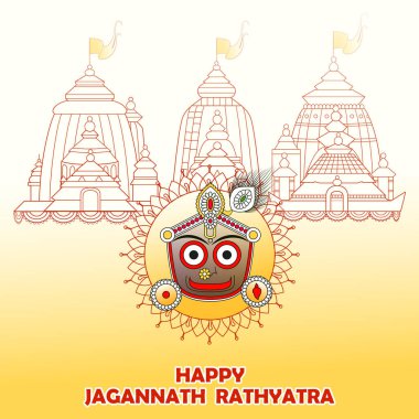 Lord Jagannath, Balabhadra ve Subhadra 'dan Ratha Yatra at arabasında