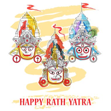 Lord Jagannath, Balabhadra ve Subhadra 'dan Ratha Yatra at arabasında