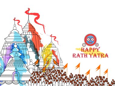 Lord Jagannath, Balabhadra ve Subhadra 'dan Ratha Yatra at arabasında