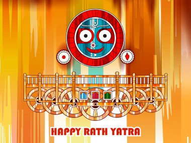 Ratha Yatra of Lord Jagannath, Balabhadra and Subhadra on Chariot clipart