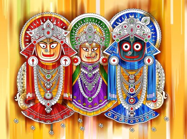 Lord Jagannath, Balabhadra ve Subhadra 'dan Ratha Yatra at arabasında