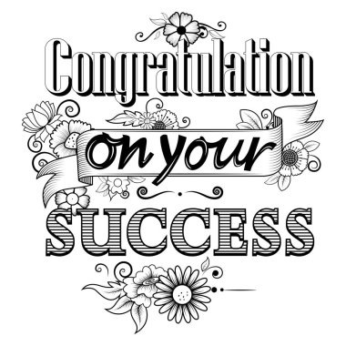 Yaratıcı tipografi metin yazı kutlama, başarı için