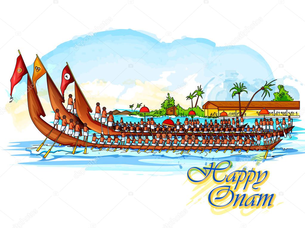 Boat Race competition on occasion of Onam Kerala festival