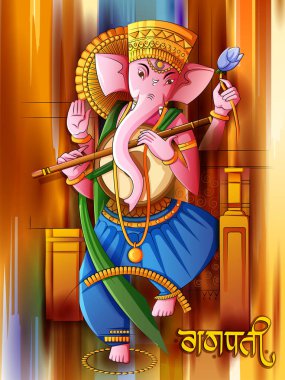 Hint Lord Ganpati için soyut resim Hintçe dilek anlamı mutlu Ganesh Chaturthi Festivali Hindistan ile