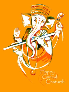 Hint Lord Ganpati soyut resim Ganesh Chaturthi festival Hindistan için