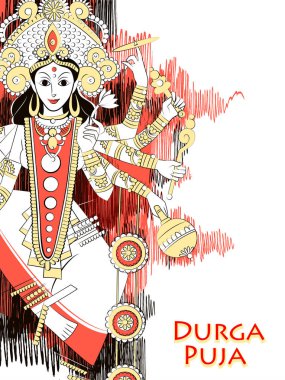 Hint Tanrıçası Durga heykeli Durga Puja bayram festivali için Dussehra Vijayadashami Navratri 'de