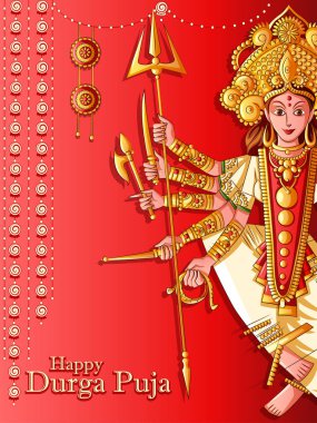 Hint Tanrıçası Durga heykeli Durga Puja bayram festivali için Dussehra Vijayadashami Navratri 'de