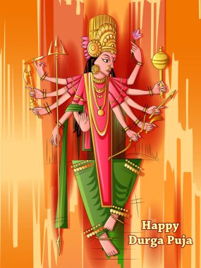 Hint Tanrıçası Durga heykeli Durga Puja bayram festivali için Dussehra Vijayadashami Navratri 'de