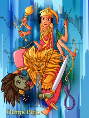 Hint Tanrıçası Durga heykeli Durga Puja bayram festivali için Dussehra Vijayadashami Navratri 'de