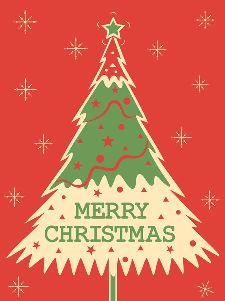 Arbre décoré pour Joyeux Noël Fond de célébration de Noël — Image vectorielle
