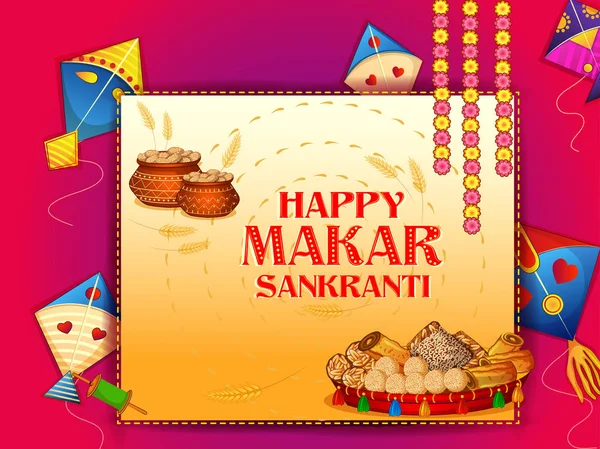 Mutlu Makar Sankranti dini geleneksel Hint bayramı geçmiş kutlamaları