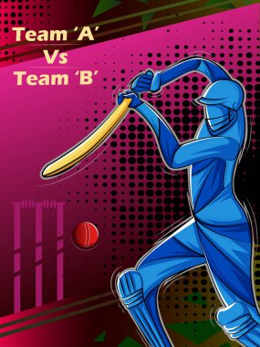 Turnuva Şampiyonası oyuncu oynarken kriket Spor Ligi