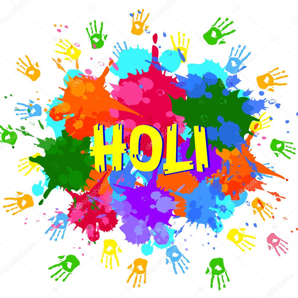 Colorful holiday background for color festival of India Holi