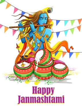 Mutlu Janmashtami tatil festivali arka plan
