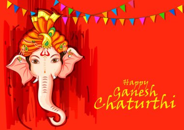 Hindistan Ganesh Chaturthi festivali için Hint Lordu Ganpati