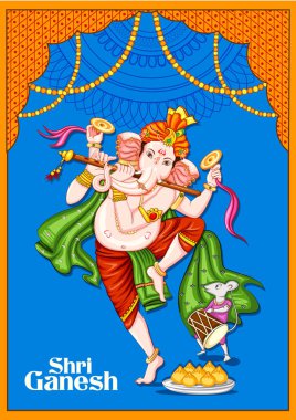 Hindistan Ganesh Chaturthi festivali için Hint Lordu Ganpati