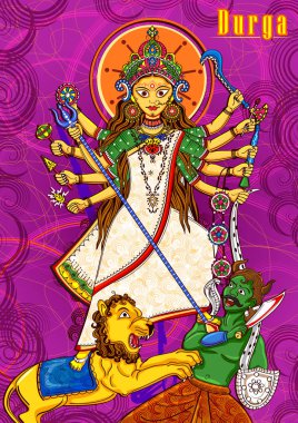 Hint Tanrıçası Durga heykeli Durga Puja bayram festivali için Dussehra Vijayadashami Navratri 'de