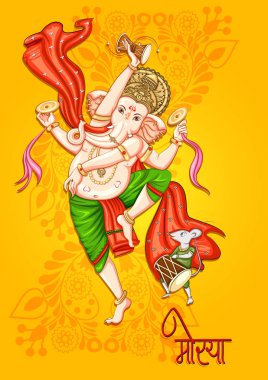 Hindistan Ganesh Chaturthi festivali için Hint Lordu Ganpati