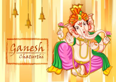 Hindistan Ganesh Chaturthi festivali için Hint Lordu Ganpati