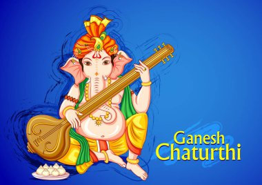 Hindistan Ganesh Chaturthi festivali için Hint Lordu Ganpati