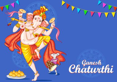 Hindistan Ganesh Chaturthi festivali için Hint Lordu Ganpati