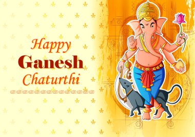 Hindistan Ganesh Chaturthi festivali için Hint Lordu Ganpati