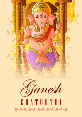 Hindistan Ganesh Chaturthi festivali için Hint Lordu Ganpati