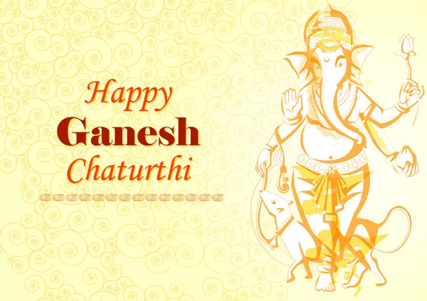 Indiska Lord Ganpati för Ganesh Chaturthi festival i Indien — Stock vektor