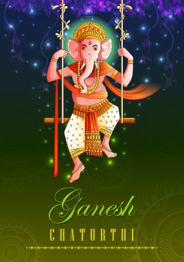 Hindistan Ganesh Chaturthi festivali için Hint Lordu Ganpati
