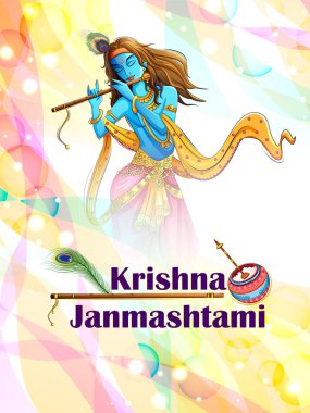 Lord Krishna Mutlu Janmashtami bayram festivali geçmişi üzerine