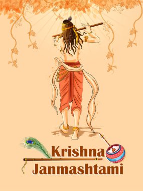 Lord Krishna Mutlu Janmashtami bayram festivali geçmişi üzerine