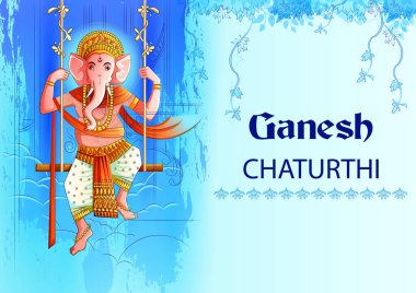 Hindistan Ganesh Chaturthi festivali için Hint Lordu Ganpati