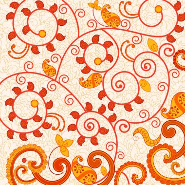 Sunum afiş şablonu için çiçek arkaplanı