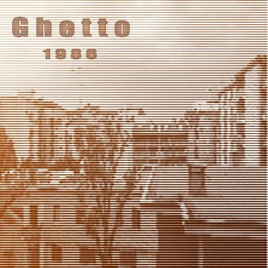 Getto bölgesi. Retro tarzı stilize poster.