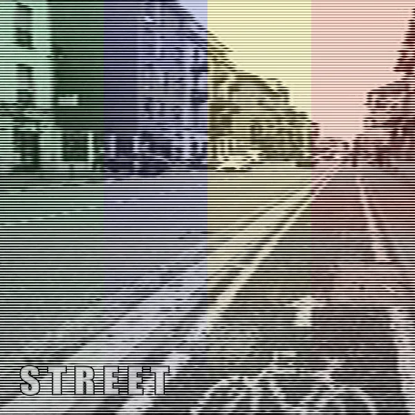Stylizované Vektor Plakát Retro Stylu Ulice Perspektivě — Stockový vektor