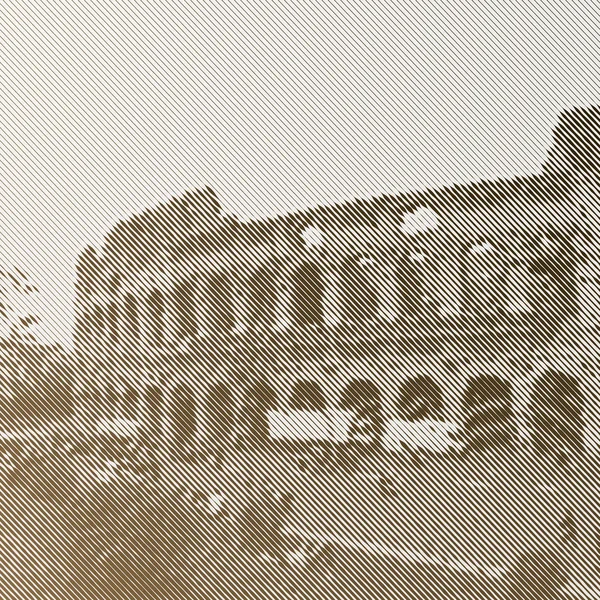 Manifesto del Colosseo stilizzato vettoriale . — Vettoriale Stock