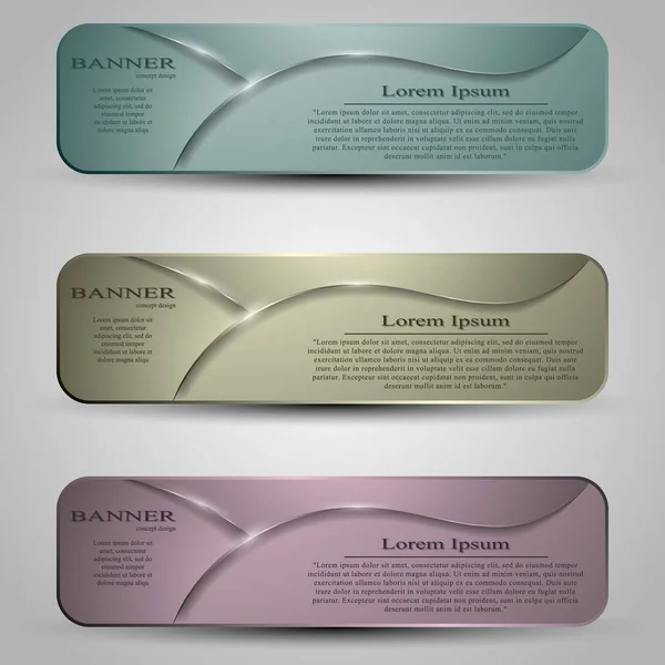 Conjunto Vectorial Banners Colores Con Encabezado — Vector de stock