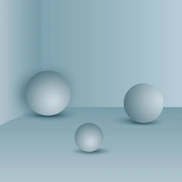 Illustration vectorielle d'une sphère turquoise sur fond doux — Image vectorielle
