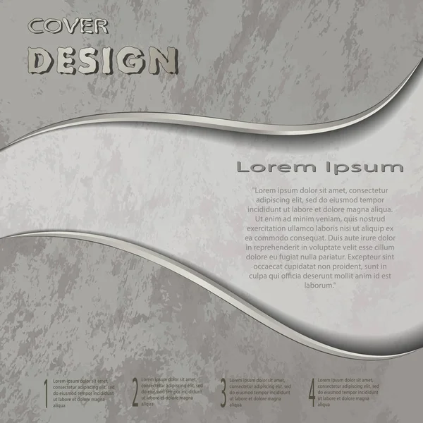 Modelo de capa texturizada conceitual. Brochura, folheto, apresentação — Vetor de Stock