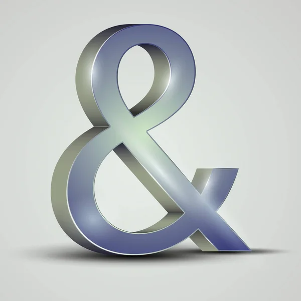 Il vettore ampersand simbolo 3d. Concetto lettering logo design — Vettoriale Stock