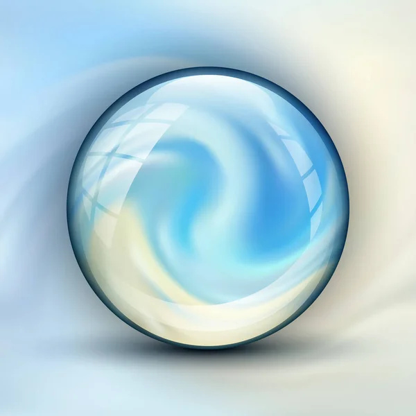 O vetor realista 3d sphere.Vibrant design color.Fluid —  Vetores de Stock