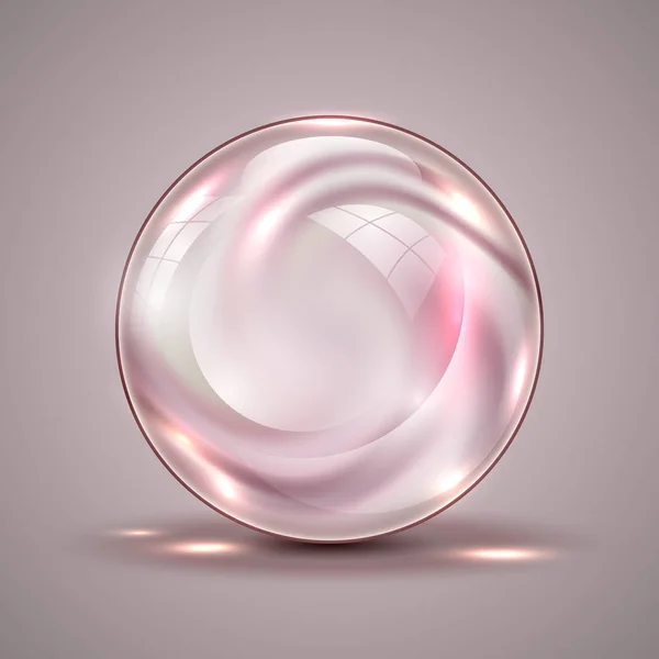 The vector realistic 3d sphere.Vibrant color.Fluid design — Stock Vector