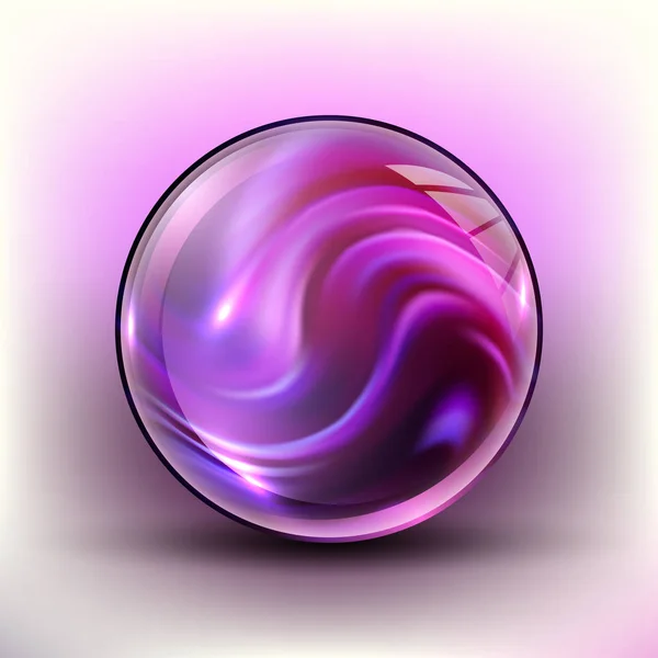 Le vecteur réaliste 3d sphère.Couleur vibrante.Conception fluide — Image vectorielle