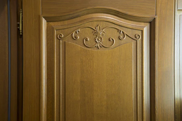 Porte Legno Con Vetrate Griglie Forgiate Ornamenti Particolari Architettonici Fondo — Foto Stock