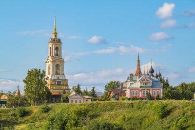 Yaz günü Rizopoloshensky Manastırı, Suzdal, Altın Yüzük, Rusya